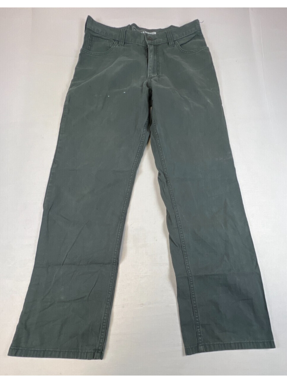 Carhartt Mens 31 x 32 Green Rugged Flex Relaxed Fit Canvas Work Pants